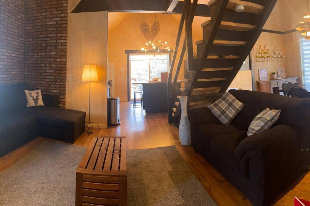 Le Jazz- Chalet Rustique/Chic Avec Spa Notre-Dame-Des-Bois Dış mekan fotoğraf