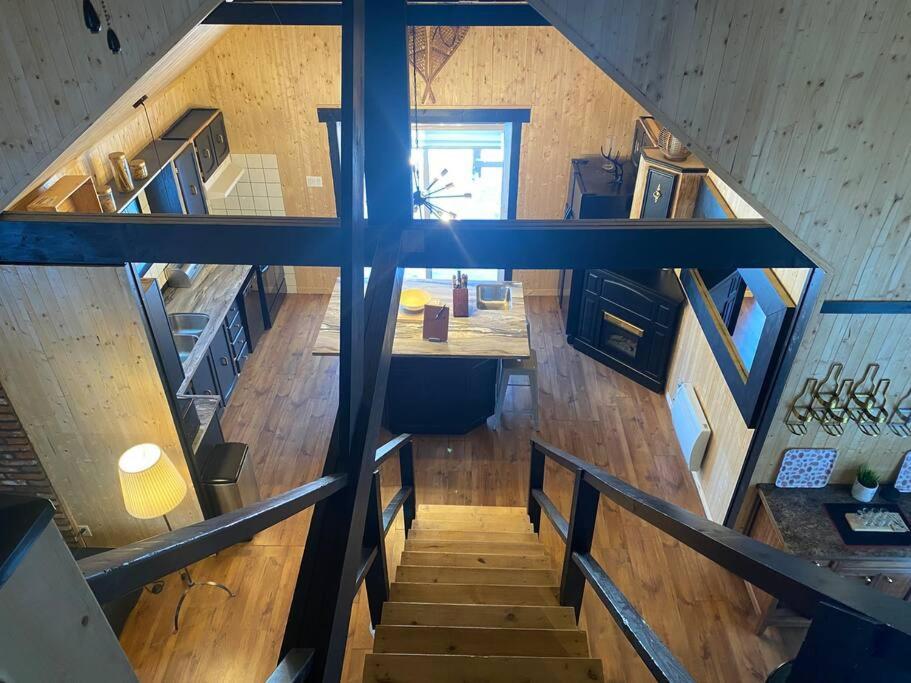Le Jazz- Chalet Rustique/Chic Avec Spa Notre-Dame-Des-Bois Dış mekan fotoğraf