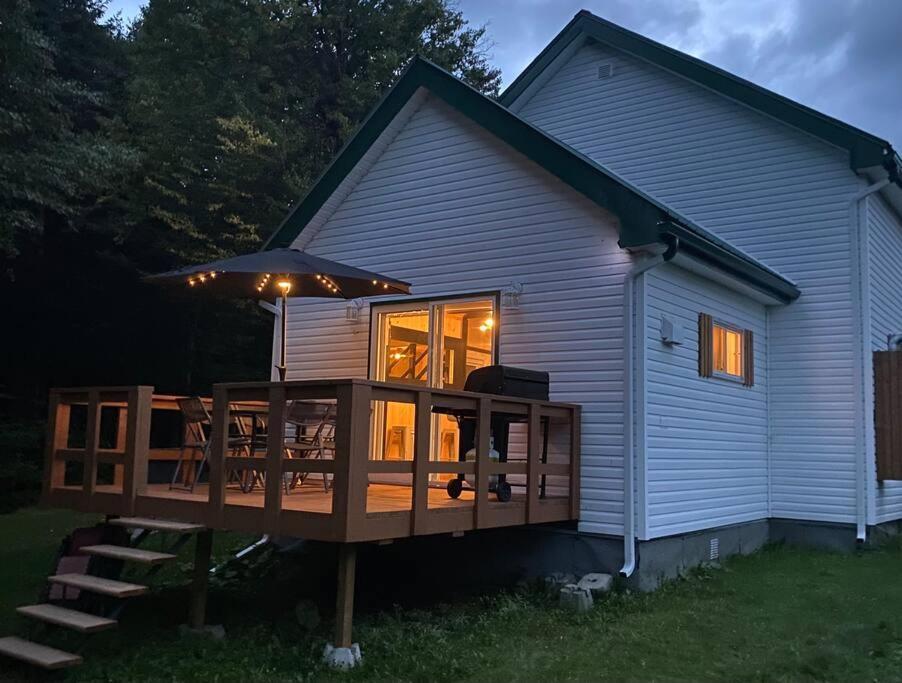 Le Jazz- Chalet Rustique/Chic Avec Spa Notre-Dame-Des-Bois Dış mekan fotoğraf
